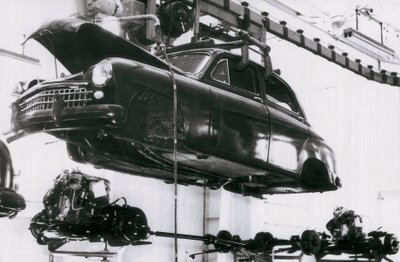 Automobilový průmysl španělské značky Seat v Barceloně, 2.6.1953 (čb foto) od Unbekannt