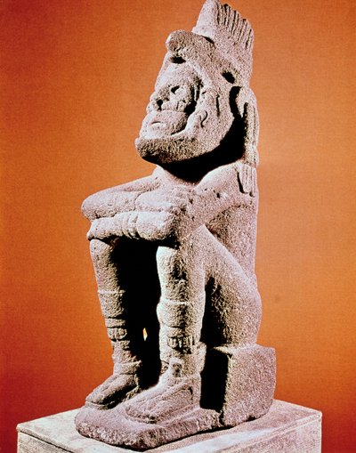 Aztécká socha sedící mužské postavy, c1375-1521 od Unbekannt