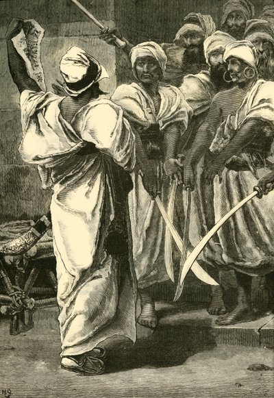 Bagaeus předává svá poselství perské gardě, 1890. od Unbekannt