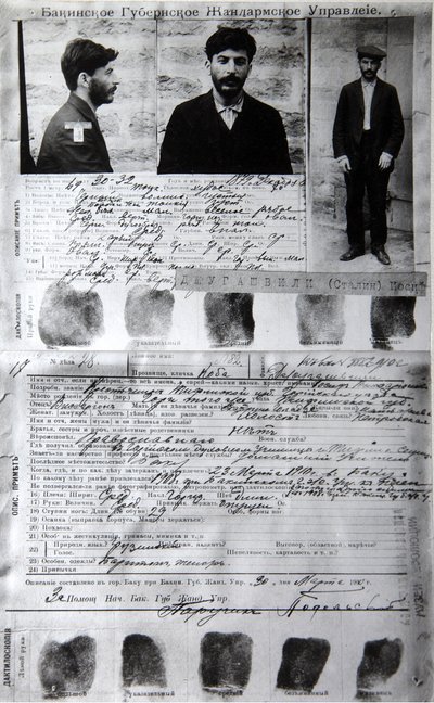 Baku Policejní podoba politického zločince J Jugašvili Stalina, 1910 od Unbekannt