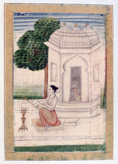 Bengali Ragini, Ragamala Album, School of Rajasthan, 19. století od Unbekannt
