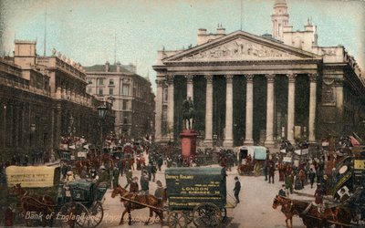 Bank of England a Royal Exchange, c1910 od Unbekannt