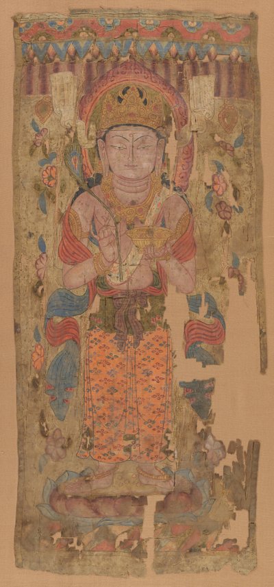 Prapor s bódhisattvou, možná Mahamayuri, 9.-10. století. od Unbekannt