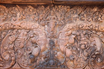 Chrám Banteay Srei v Angkoru v Kambodži. Složitě vyřezávané. Siem Reap Kambodža od Unbekannt