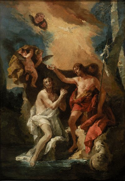 Křest Kristův, 18. století. od Unbekannt