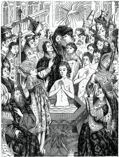 Křest krále Clovise, Rheims, 1870 od Unbekannt