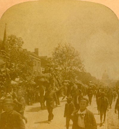 Barnums Parade, Penn. Ave. Washington D.C., konec 19. a začátek 20. století. od Unbekannt