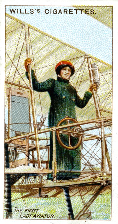 Baronka Raymonde Delaroche, první žena s pilotním průkazem, 1909 od Unbekannt