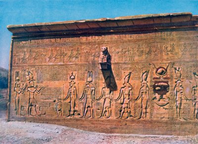 Basreliéf Kleopatry, Caesarion, chrám Hathor, Dendara v Egyptě, 20. století od Unbekannt