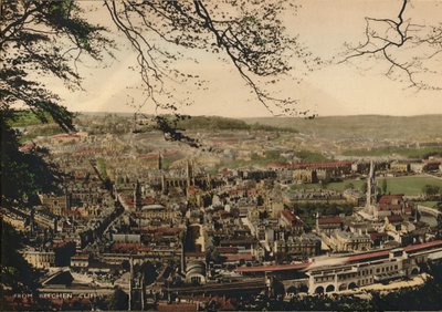 Bath z Beechen Cliff, c1925 od Unbekannt