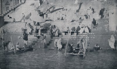 Koupání v Benares, 1924 od Unbekannt