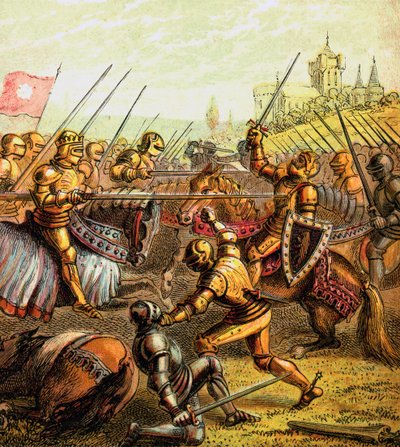 Bitva u Tewkesbury, 1471, c1850 od Unbekannt