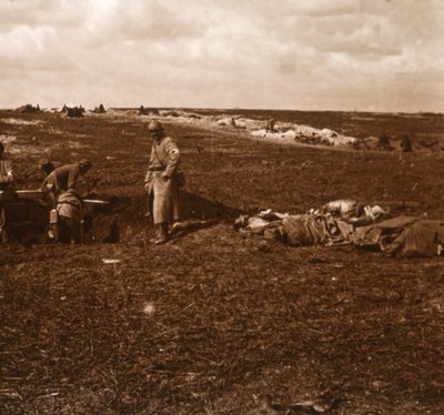 Battlefield camp, Lihons, severní Francie, c1914-c1918 od Unbekannt