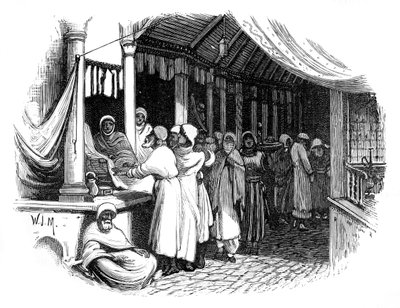 Bazar v Konstantinopoli, c1888 od Unbekannt