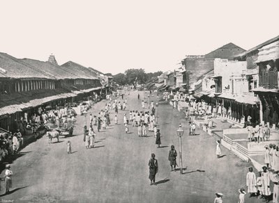 Bazarová scéna, rodná čtvrť, Kalkata, Indie, 1895. od Unbekannt