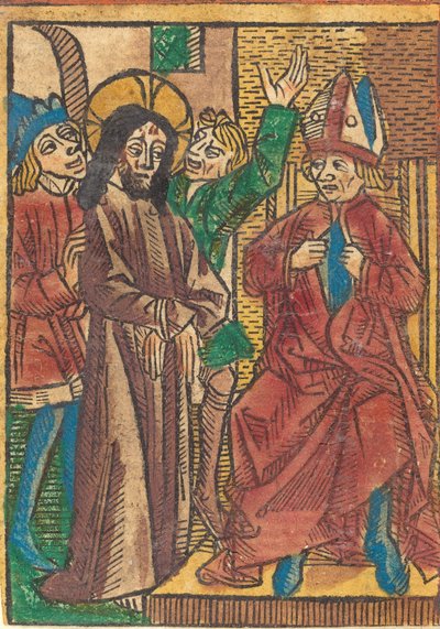 Před Kaifášem, c. 1490. od Unbekannt