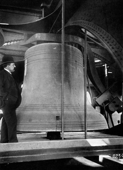 Zvon ve věži Big Ben, Westminsterský palác, Londýn, c1905 od Unbekannt