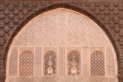 Ben Youssef Medersa je největší Medersa v Maroku, původně náboženská škola založená pod Abou el Hassanem, Marrakech, Maroko od Unbekannt