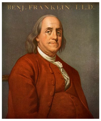 Benjamin Franklin , americký vědec a politik, 1782 1956 od Unbekannt
