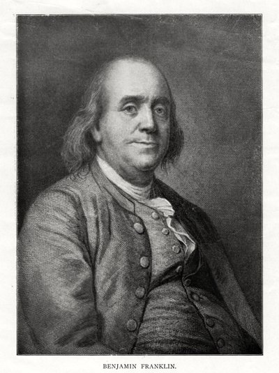 Benjamin Franklin, americký státník, tiskař a vědec, 20. století od Unbekannt