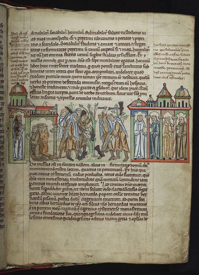 Bernard z Clairvaux posílající mnichy do dceřiných domů, cisterciáčtí mniši, 1249-1250. od Unbekannt