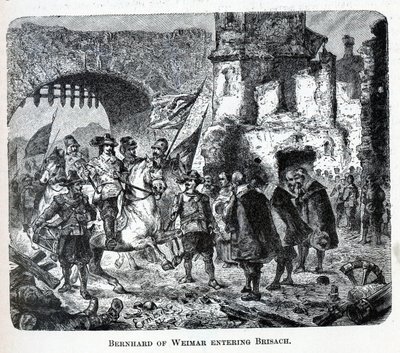 Bernhard z Výmaru vstupuje do Breisachu, 1882 od Unbekannt