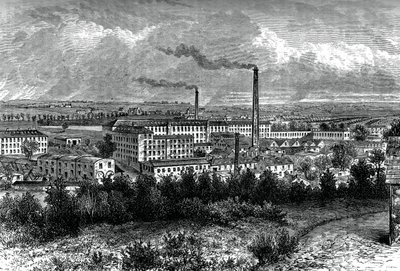 Bessbrook Mills a vesnice, hrabství Armagh, Irsko, c1880 od Unbekannt