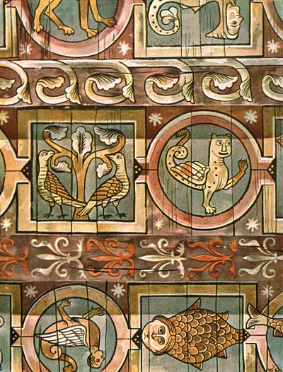 Bestiářový strop, Metz, Francie, 1928. od Unbekannt