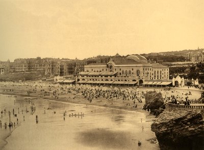 Biarritz – Městské kasino a Grande Plage, c1930. od Unbekannt