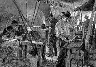 Výroba jízdních kol, Francie, 1896 od Unbekannt