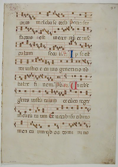 Bifolium z antifonáře, italština, 14. století. od Unbekannt