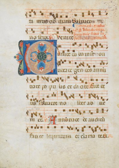 Bifolium s iniciálou C, z antifonáře, italština, ca. 1320. od Unbekannt