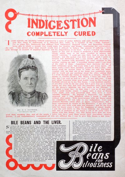 Reklama na žlučové fazole, 1903 od Unbekannt
