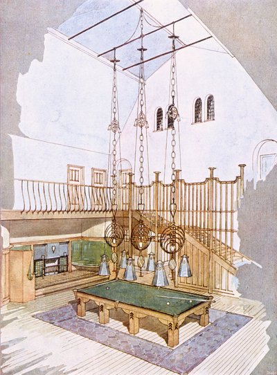 Billiard Room, navržený Georgem Waltonem, z 