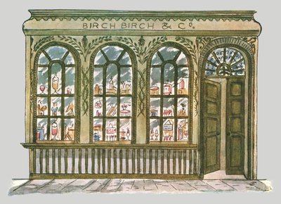 Před obchodem Birchs, City of London, 1928. od Unbekannt