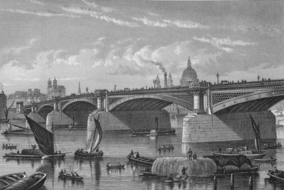 Blackfriars Bridge ze strany Surrey, Londýn, c1875 1878 od Unbekannt