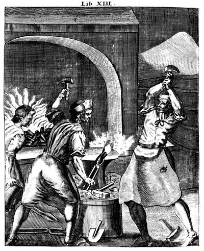Kováři při práci, 1715 od Unbekannt