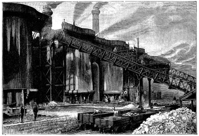 Vysoké pece, Barrow Hematite Iron and Steel Company, Barrow in Furness, Cumbria, 1890 od Unbekannt