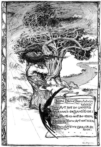 Foukej, foukej, ty zimní vítr, 1895 od Unbekannt