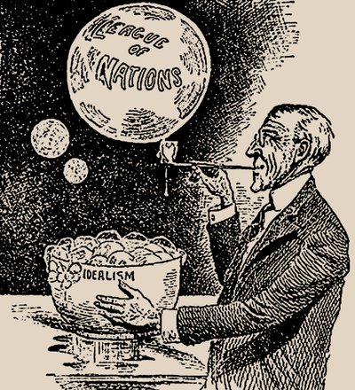 Vyfukování bublin. Woodrow Wilson a Společnost národů, 1919. od Unbekannt