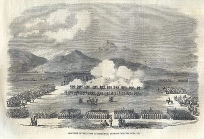 Foukání ze zbraní v Britské Indii, 1857 od Unbekannt