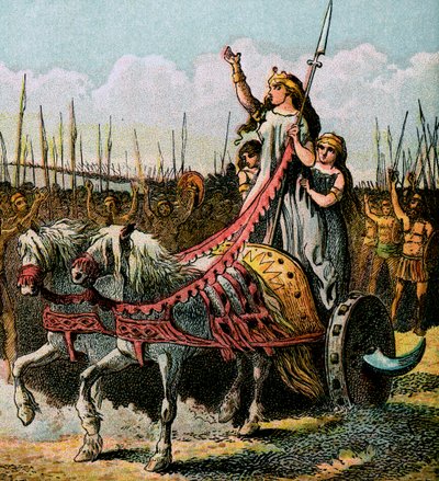 Boadicea a její armáda, c1850 od Unbekannt