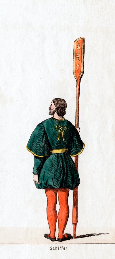 Boatman, kostýmní návrh pro Shakespearovu hru, Jindřich VIII., 19. století od Unbekannt
