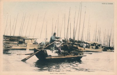 Lodě a sampany, c1910. od Unbekannt