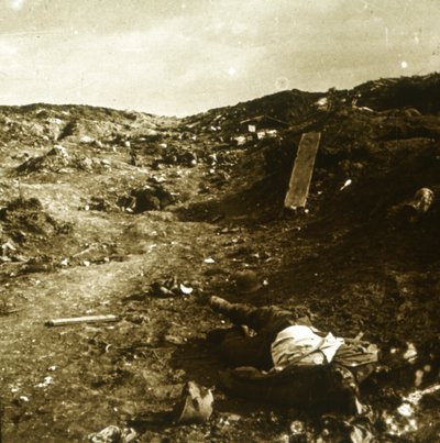 Tělo, zákopy na frontě, Somme, severní Francie, c1916-c1918 od Unbekannt