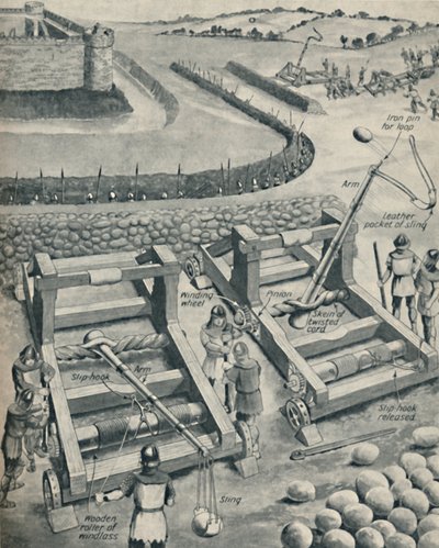 Bombardování pevnosti v Saxon Times, c1934 od Unbekannt