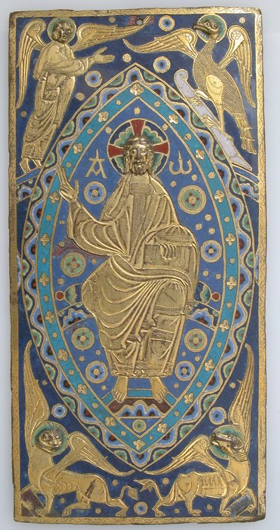 Obálka knihy Plaketa s Kristem v majestátu, francouzština, ca. 1200. od Unbekannt