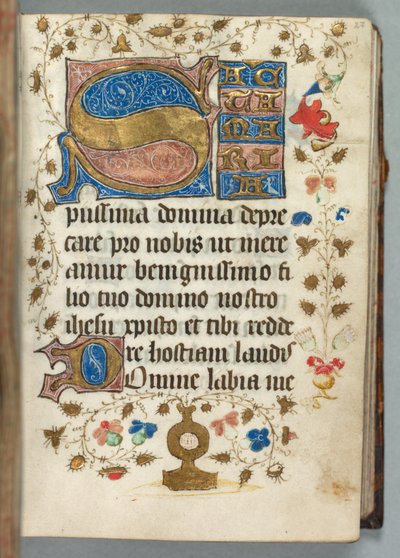 Kniha hodin Použití Metz: Fol. 27r, zdobené iniciály, c. 1440. od Unbekannt