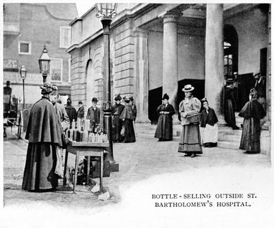Prodej lahví mimo nemocnici St Bartholomews, Londýn, c1903 1903 od Unbekannt