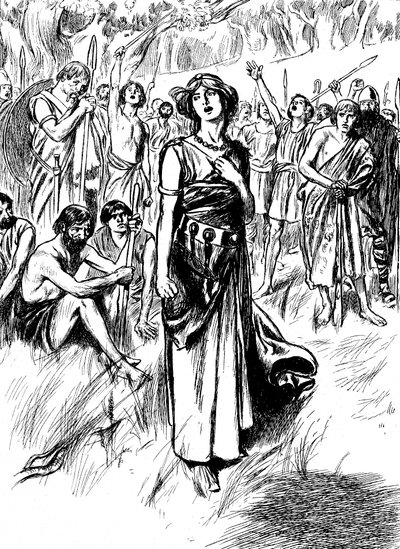 Boudicca Boadicea britská královna Iceni z 1. století, shromažďující své jednotky, 1900 od Unbekannt